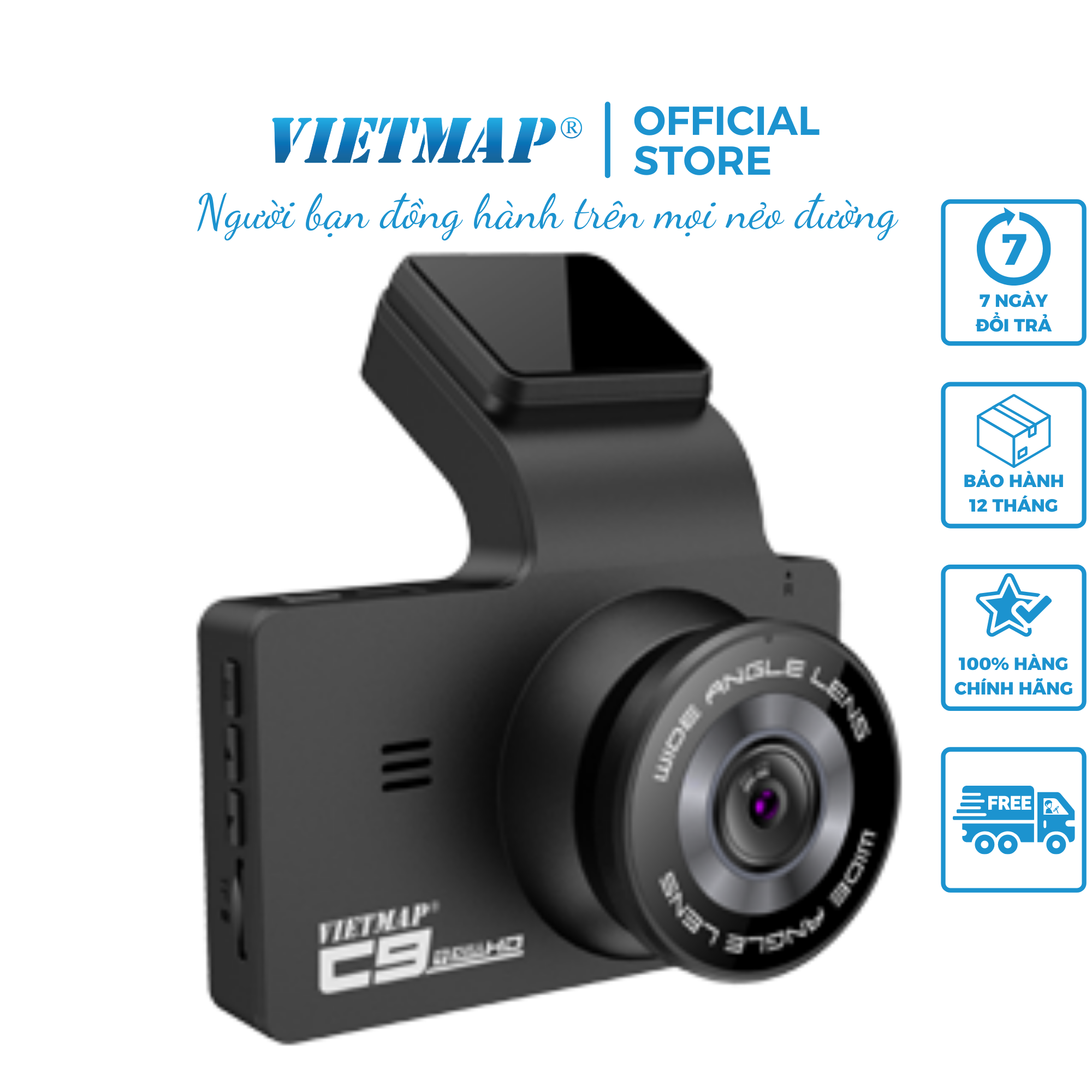 Hình ảnh VIETMAP C9 - Camera hành trình Full HD góc rộng 170° - Hàng chính hãng