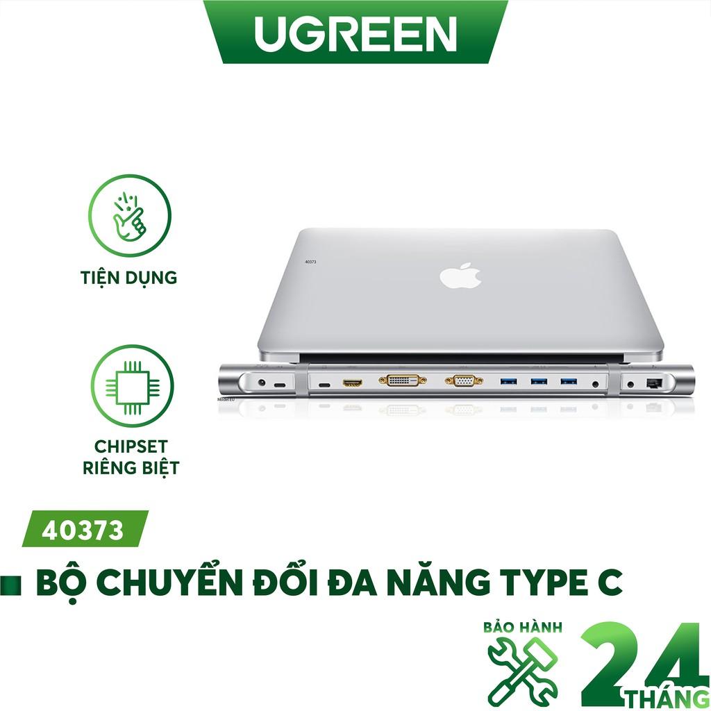 Bộ chuyển đổi đa năng USB type C hỗ trợ 13 cổng đầu ra, cáp dài 0.5m UGREEN MM131 - Hàng chính hãng