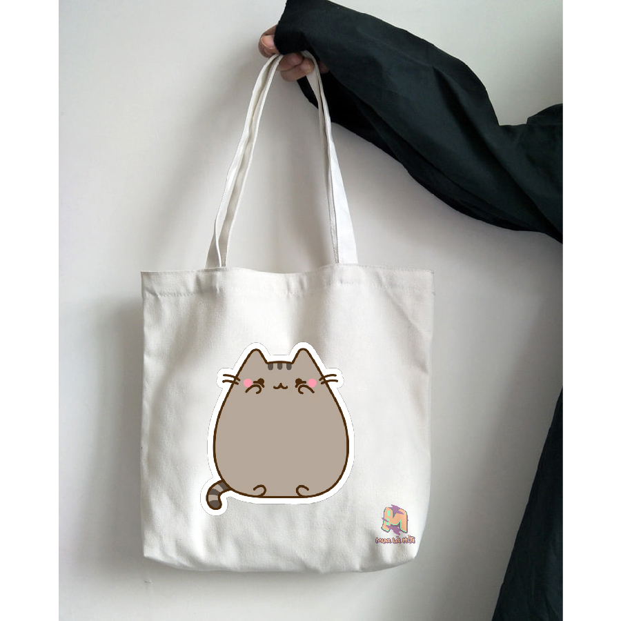 Túi Tote in hình chủ đề Pusheen