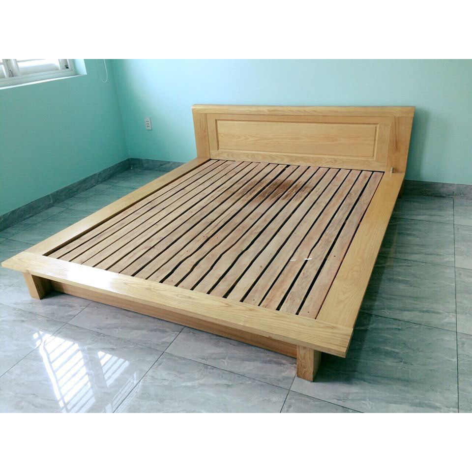 Giường gỗ sồi vai bè 1m8x2m