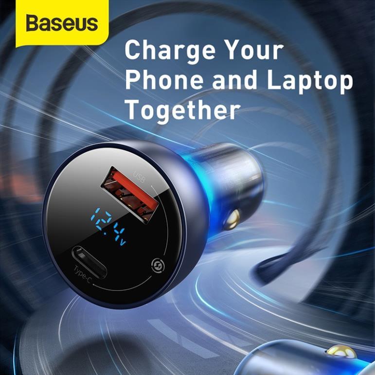 Baseus -BaseusMall VN Tẩu sạc nhanh công suất cao 65W Baseus Particular Digital Display QC+PPS Dual