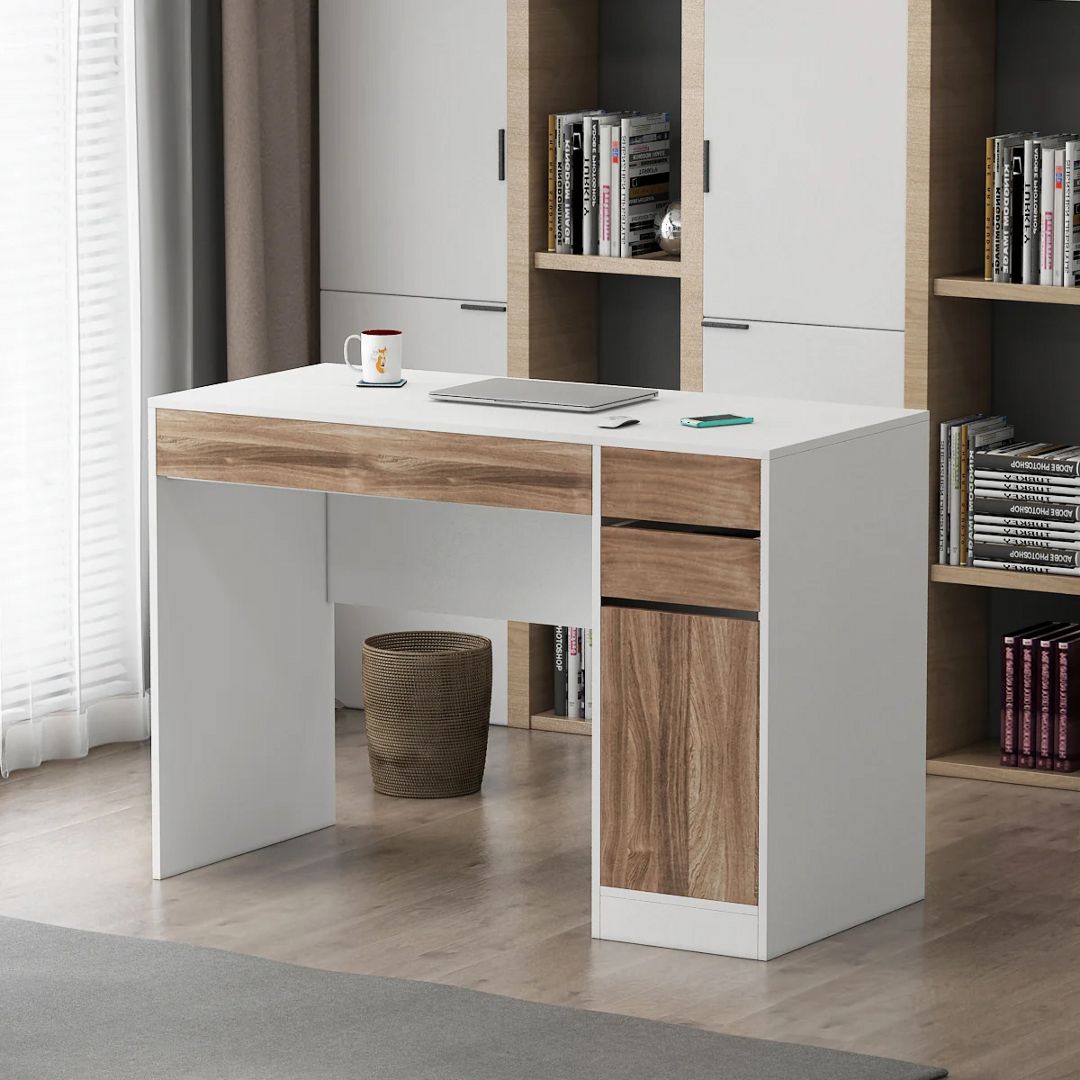 Bàn làm việc, bàn học gỗ hiện đại SMLIFE Dakoon | Gỗ MDF dày 17mm chống ẩm | D110xR50xC75cm