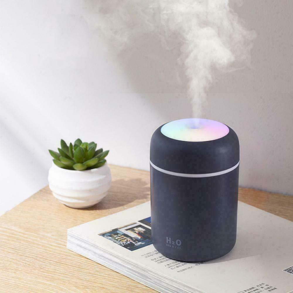10X 300mL Cool Mist Humidifier USB Aromatherapy Essential Oil Diffuser Gray