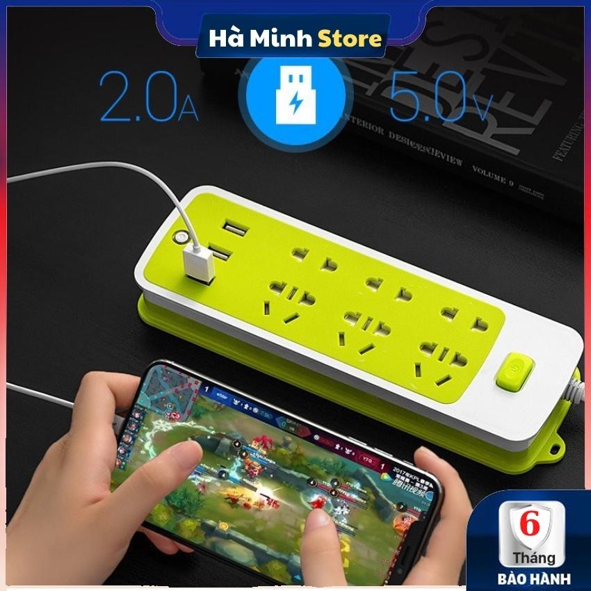 Ổ Cắm Điện Đa Năng Chống Giật 9 ổ cắm, 3 cổng USB - Ổ Cắm Điện Xanh Thái Lan Đa Năng Siêu Bền An Toàn