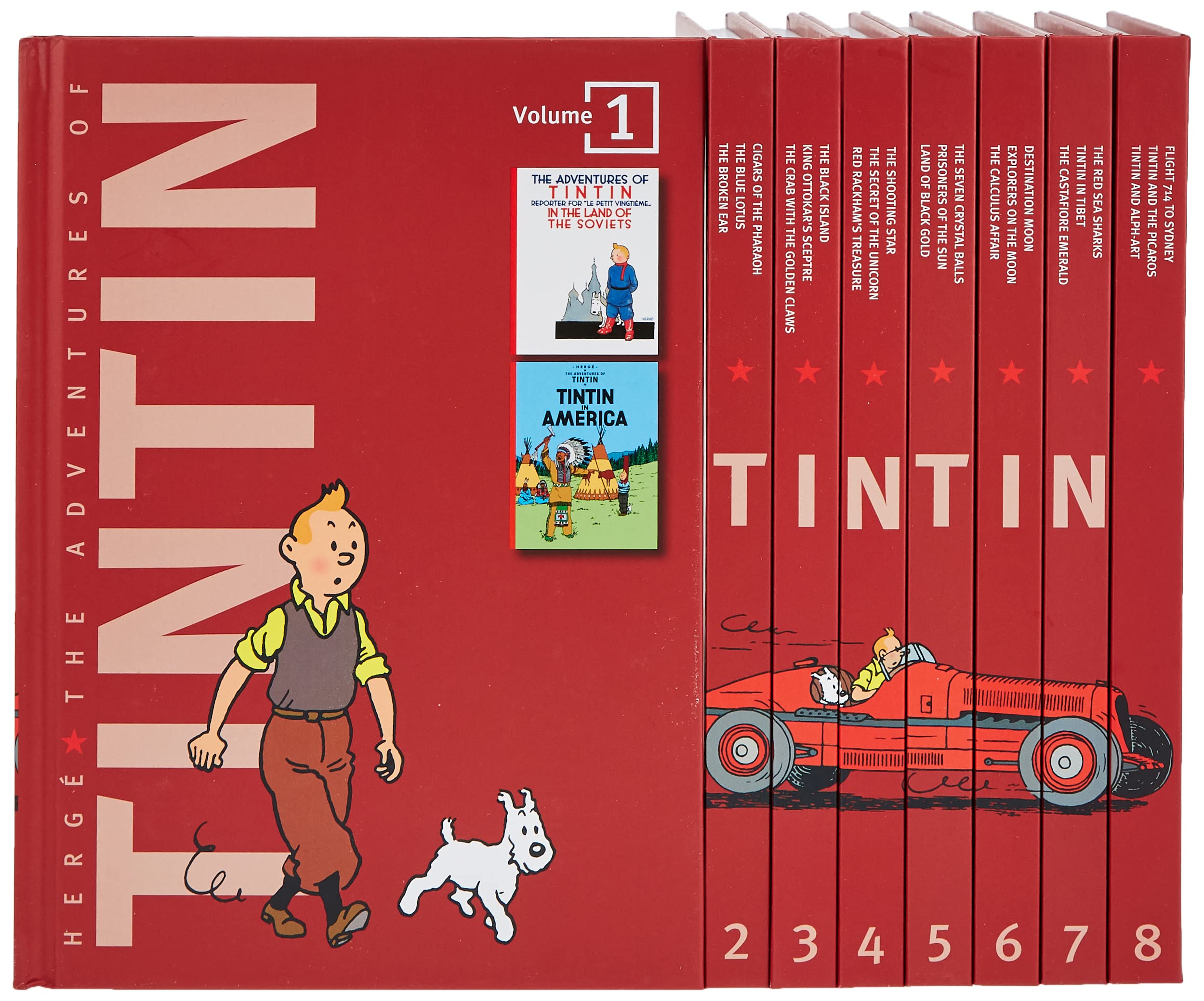 Tintin 8q bộ nhập màu boxset bìa cứng