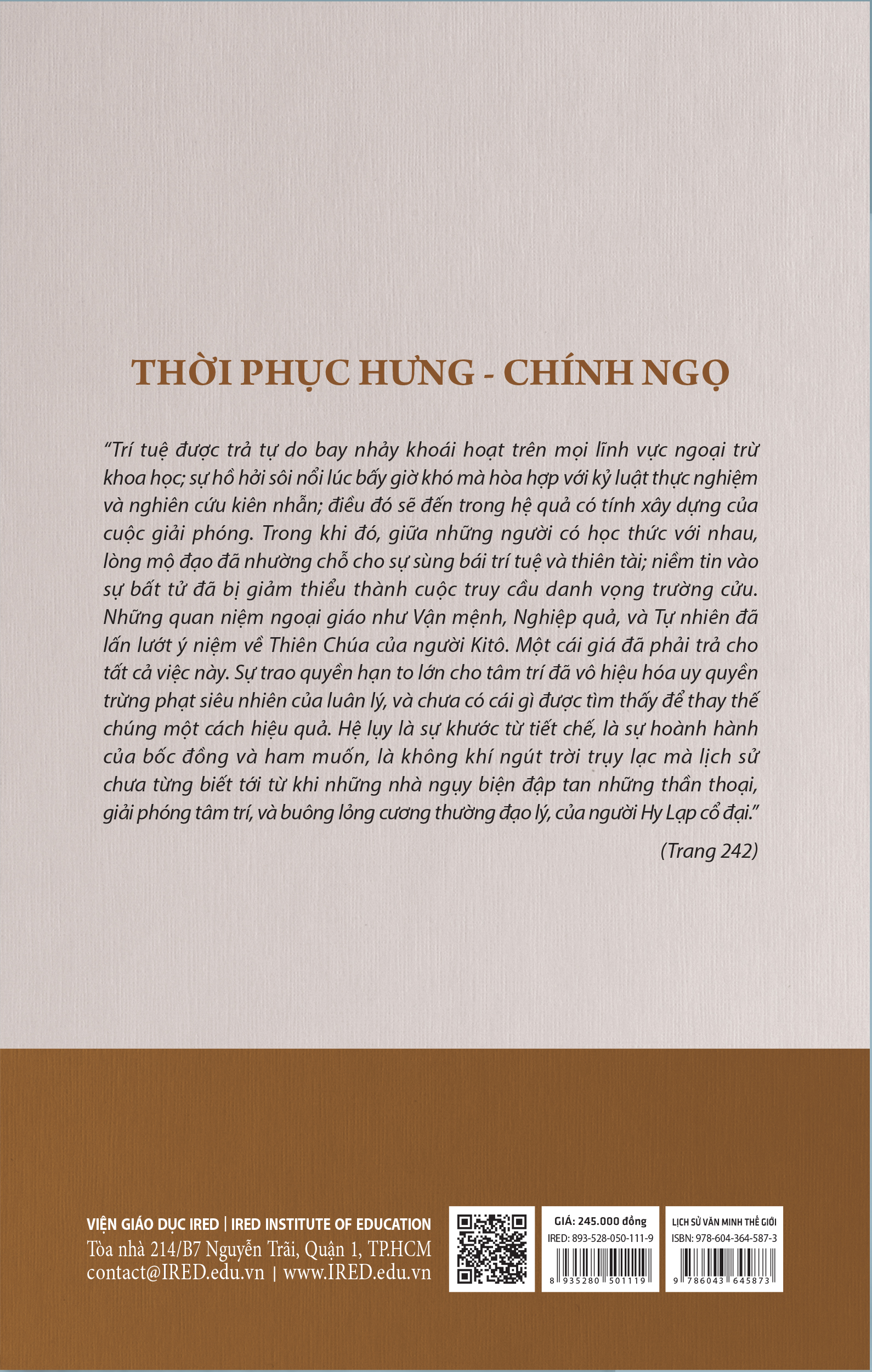 (Bộ 3 Tập) Phần V: Thời Kỳ Phục Hưng (thuộc Bộ sách LỊCH SỬ VĂN MINH THẾ GIỚI) - Will Durant - Bùi Thanh Châu dịch - (bìa cứng)