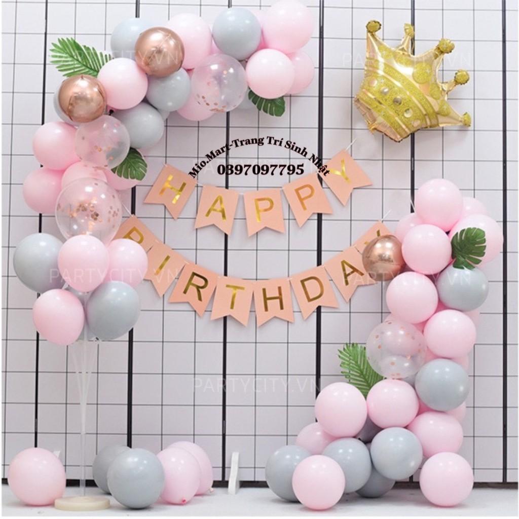Bóng bay trang trí sinh nhật màu pastel nhẹ nhàng dễ thương, Bóng dày dặn, đẹp BB36