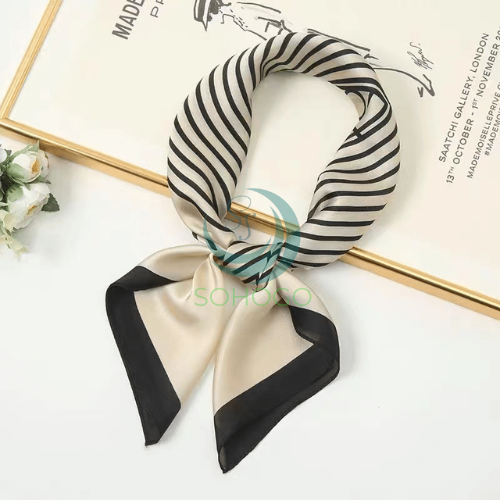 Khăn lụa quàng cổ áo sơ mi, công sở 70cm- Khăn bandana lụa vuông- Khăn choàng cổ size 70x70cm- CHỌN MẪU