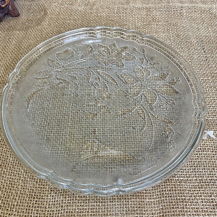 Bộ 6 Đĩa Thuỷ Tinh Lót Ly Tách hình hoa lan Cao Cấp