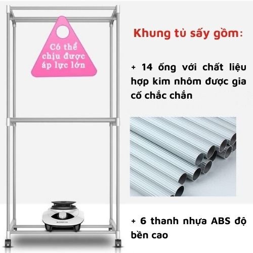 Tủ Sấy Quần Áo 2 Tầng Thông Minh Chigo Thế Hệ Mới Tiện Dụng,Dễ Dàng Gấp Gọn - Hàng Nhập Khẩu