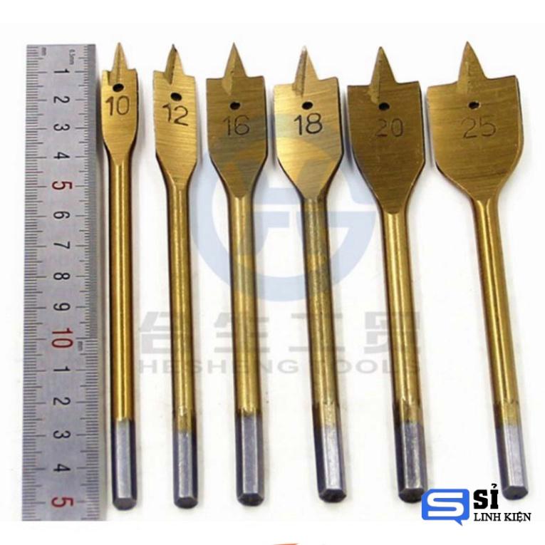 Bộ 6 mũi khoan khoét gỗ đuôi cá chuyên dụng- mau sắc ngẫu nhiên