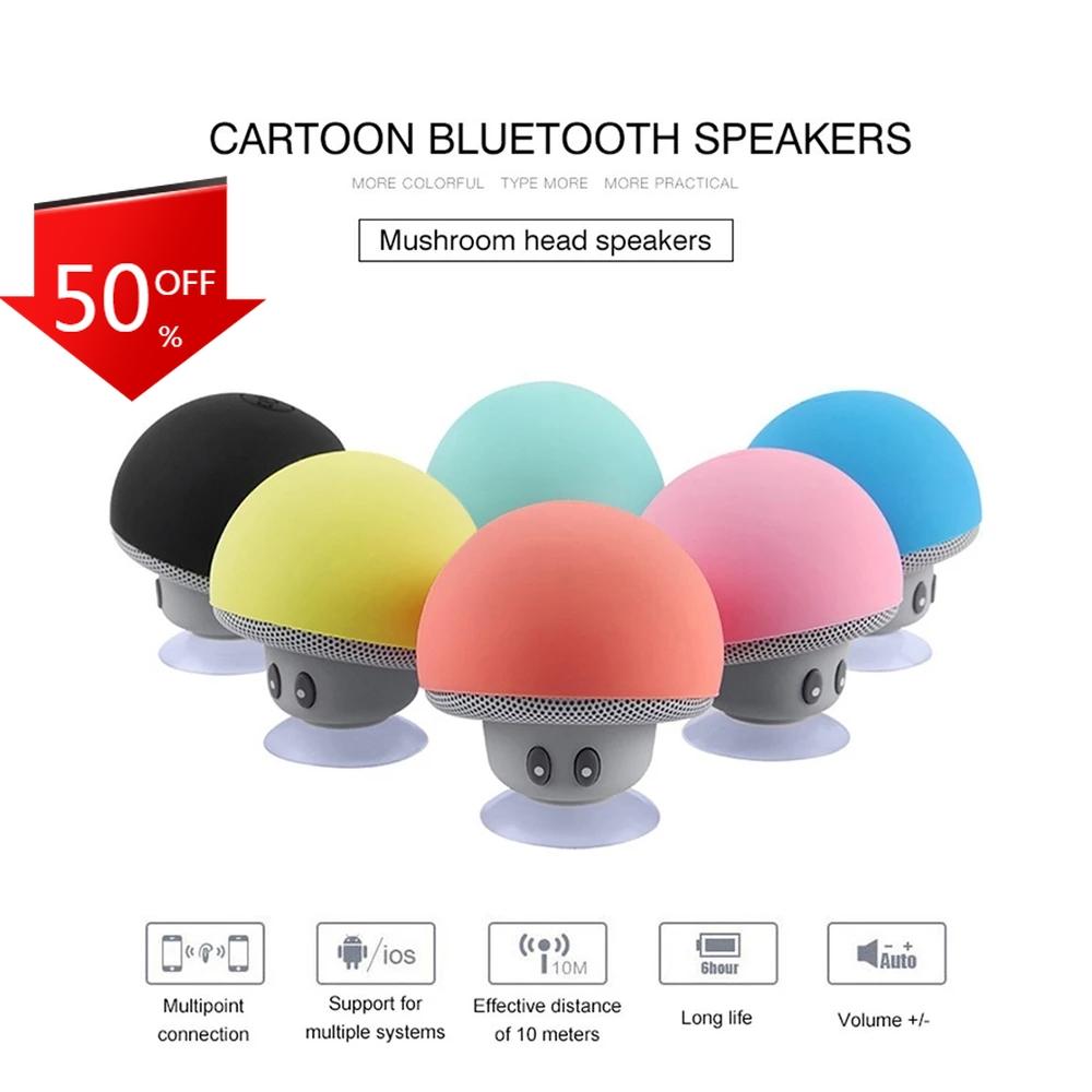 Mini dễ thương hoạt hình nấm Bluetooth Bluetooth loa ngoài trời Stereo di động không thấm nước loa bluetooth cho iPhone Xiaomi: màu hồng