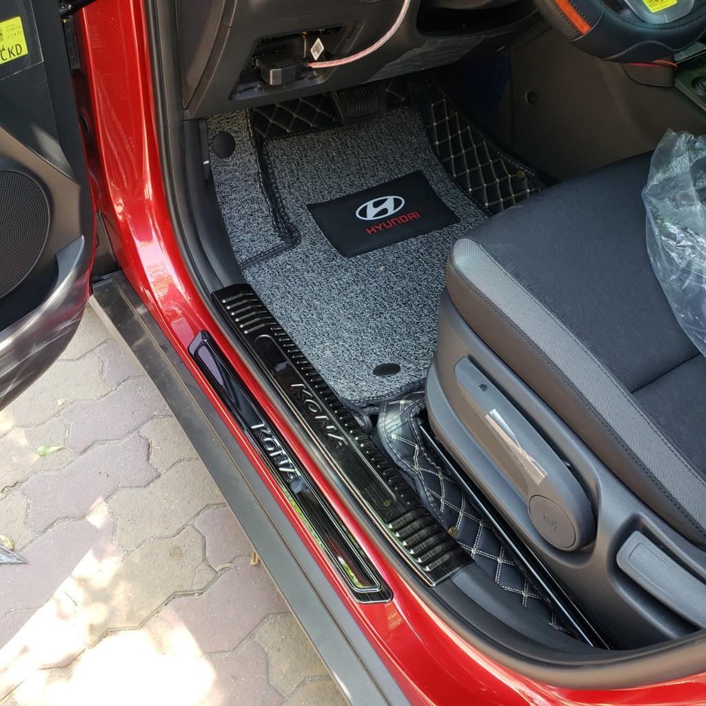 Bộ Ốp bậc cửa, Nẹp bước chân Hyundai Kona - Mẫu Titan