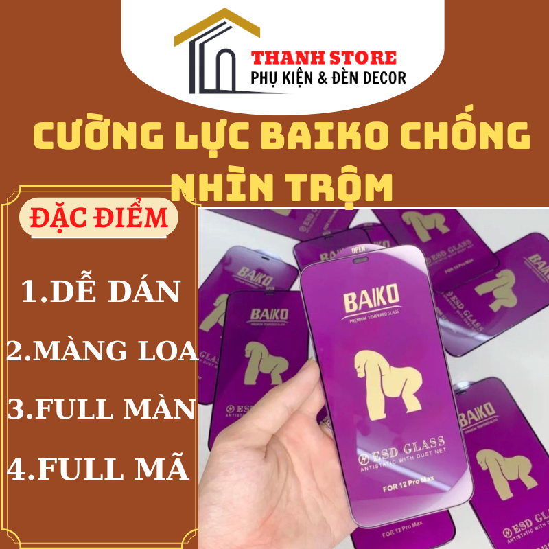 Cường lực kingkong BAIKO chống nhìn trộm full màn full mã dành cho táo khuyết.