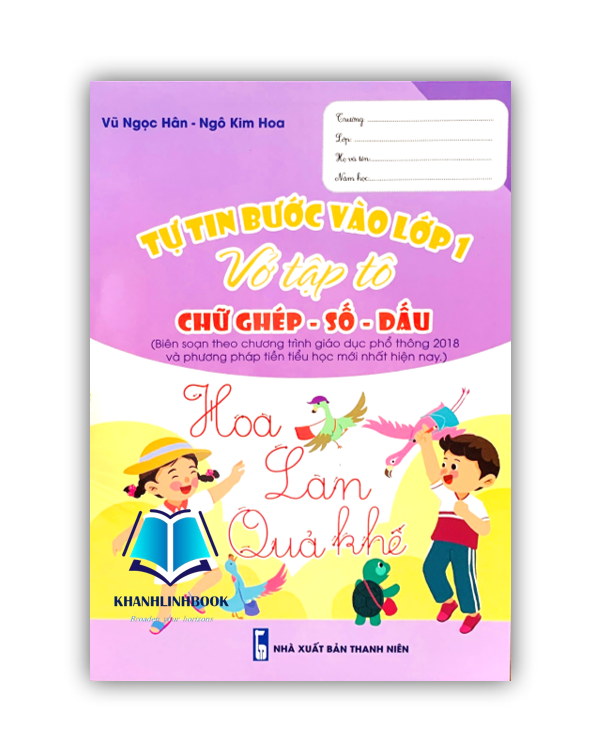 Sách - tự tin bước vào lớp 1 vở tập tô chữ ghép - số - dấu