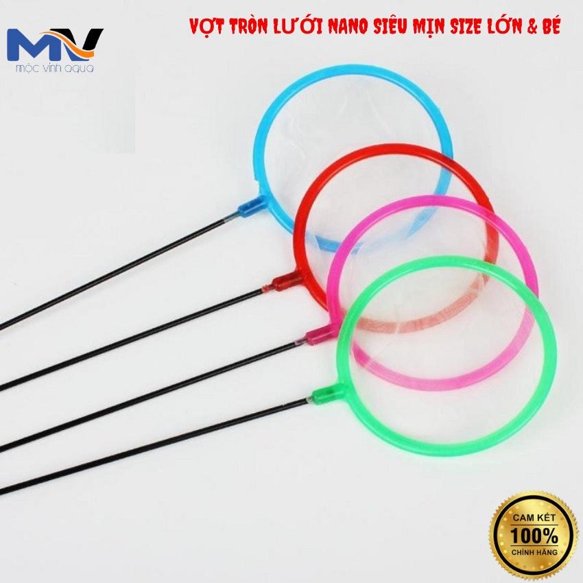 Vợt Tròn Lưới NANO Siêu Mịn Size Lớn & Bé - Màu Ngẫu Nhiên | CỬA HÀNG CÁ CẢNH VÀ THIẾT BỊ LỌC NƯỚC HỒ CÁ MỘC VINH AQUA