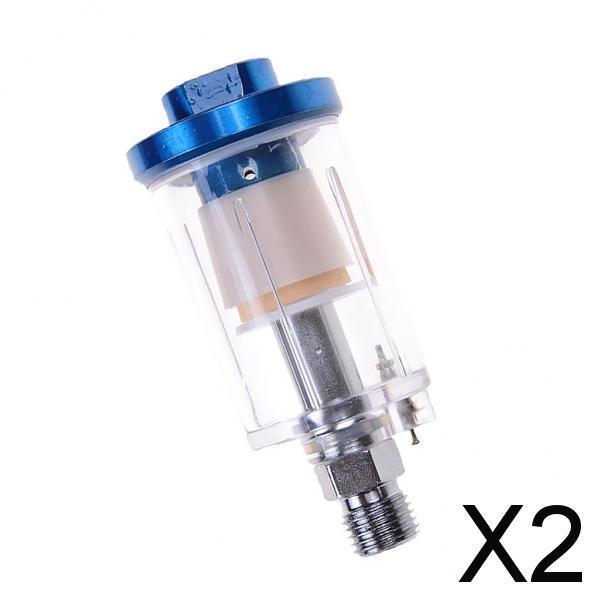 2xMini Air Oil Water Separator Filter for Compressor Spray Paint Gun Tool 1/4