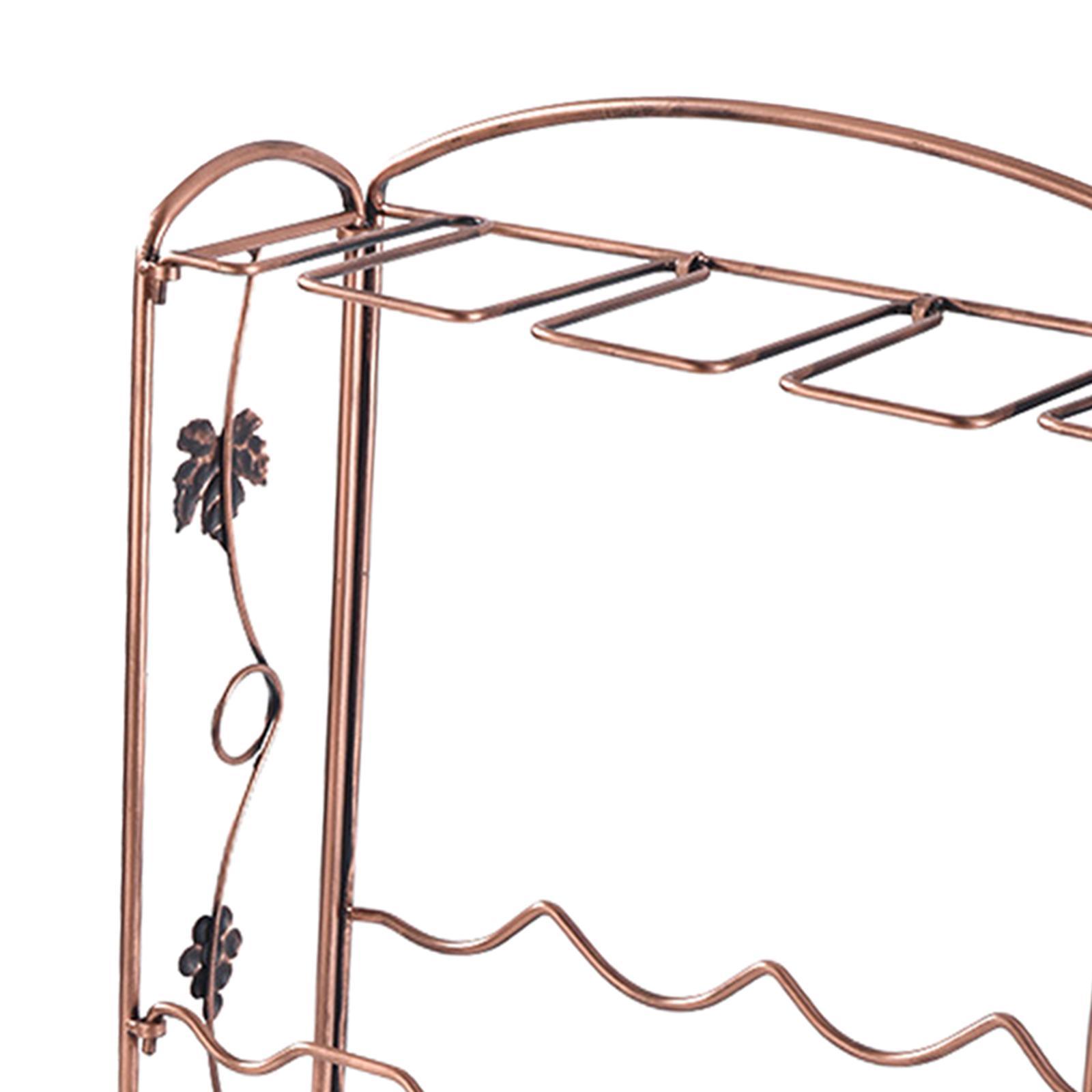 2-Tier Stackable Standing Wine Rack No Assembly Required for Bedroom Office