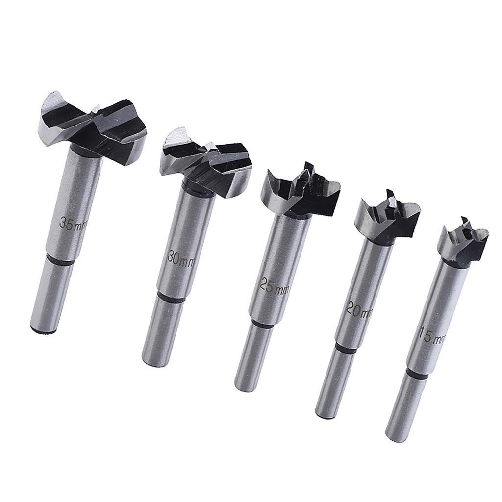 5 Pieces Woodworking Boring Wood Hole Saw Cutter Drill Bit Tool Cutter Auger