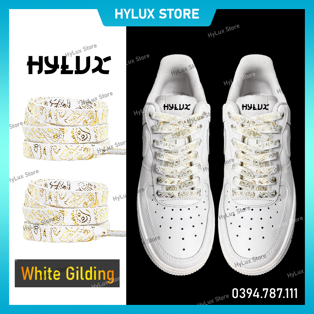 Dây giày họa tiết Paisley Bandana cho Air Force 1, Jordan 1 cao cấp - Dây giày thể thao