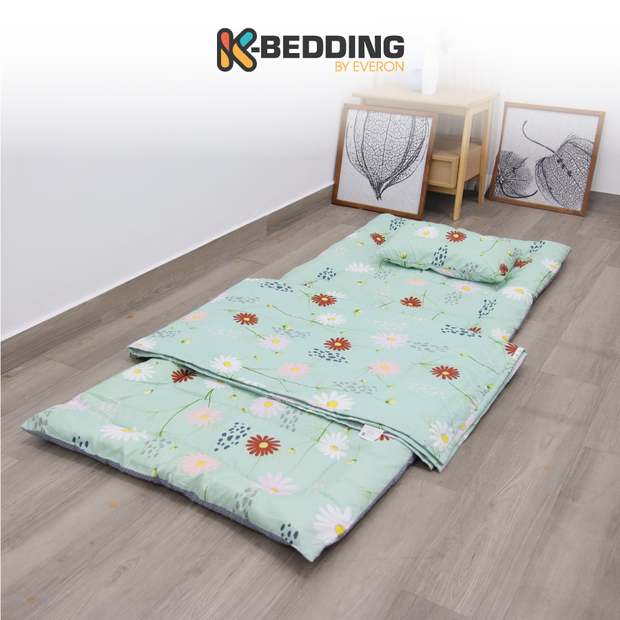 Bộ tấm trải ngủ văn phòng, du lịch tiện ích K-Bedding 80x195cm (Giao màu ngẫu nhiên)