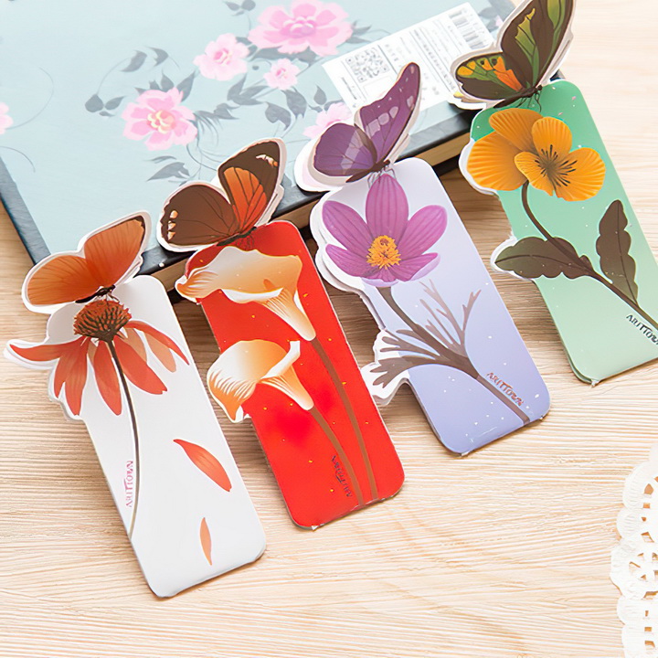 Bộ 10 cái BookMark con bướm, Giấy ghi chú Note Bookmark thiết kế hình bướm dễ thương, xinh xắn giao mẫu ngẫu nhiên