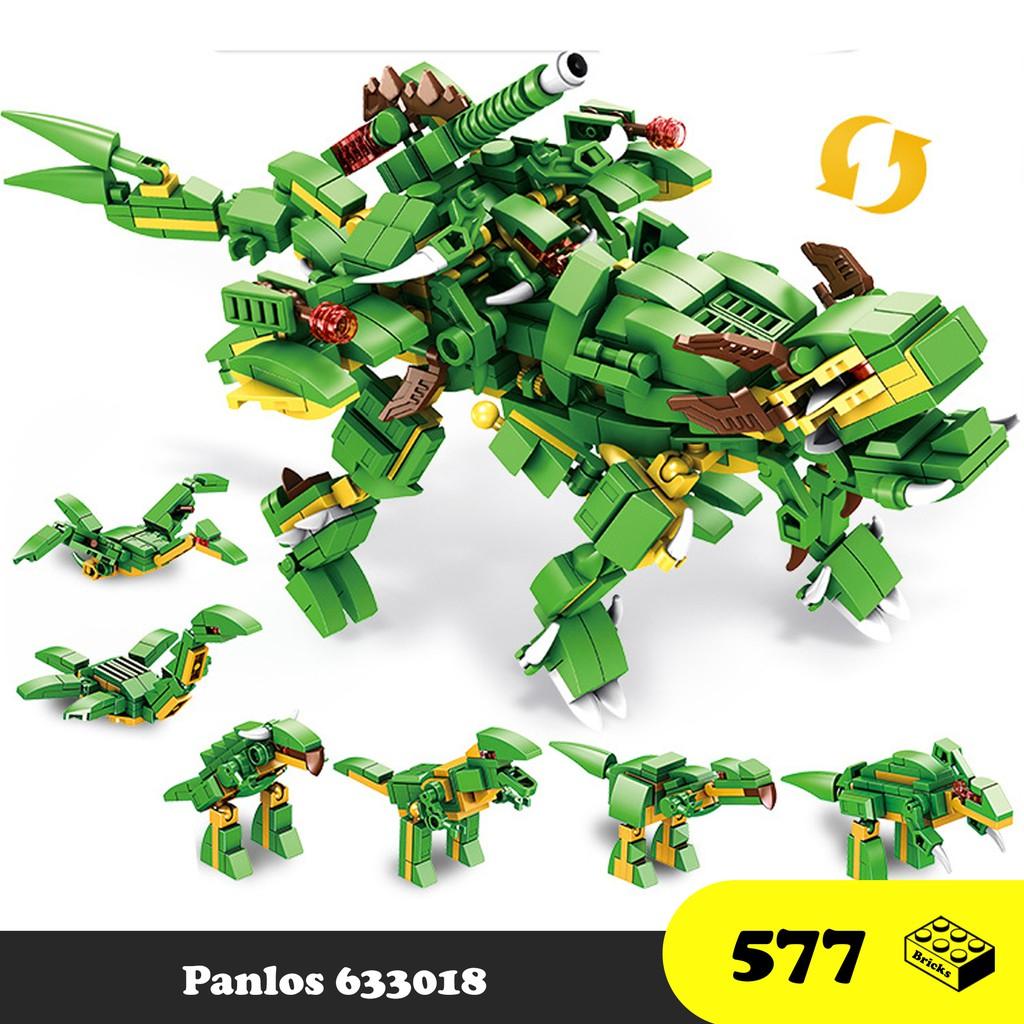 Đồ chơi Lắp ráp Rồng Xanh 12 in 1 - Panlos 633018 Green Dragon - Xếp hình thông minh - Đồ chơi trí tuệ