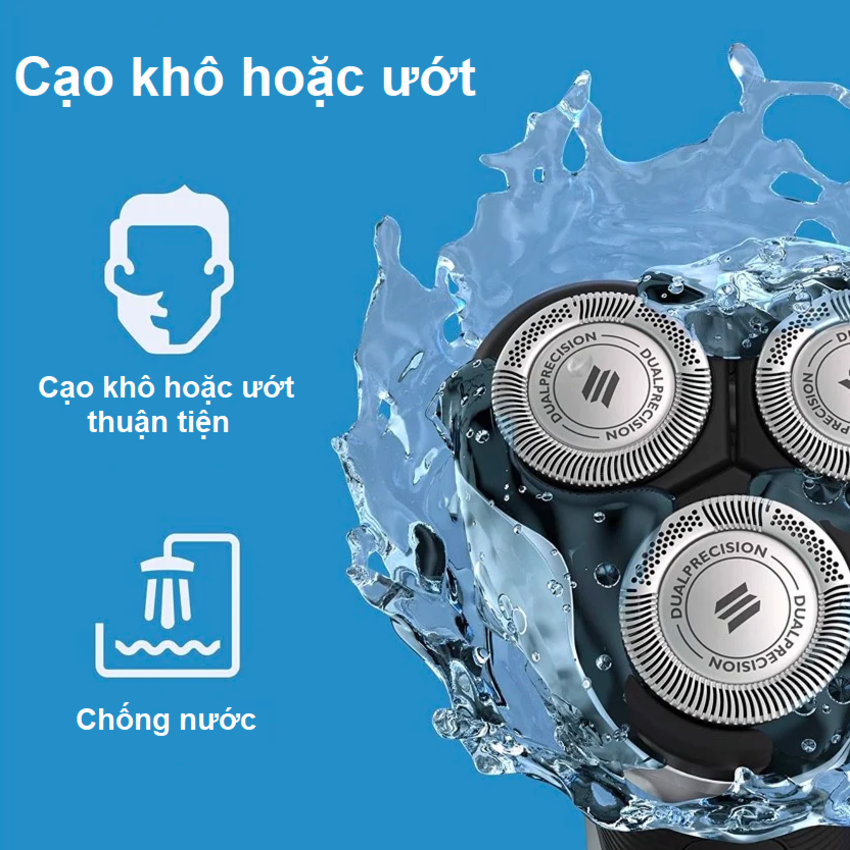 Máy cạo râu khô và ướt Philips Norelco Aquatec Shaver AT810/41 và AT811/41 Hoạt động với 4-hướng đầu Flex - HÀNG NHẬP KHẨU