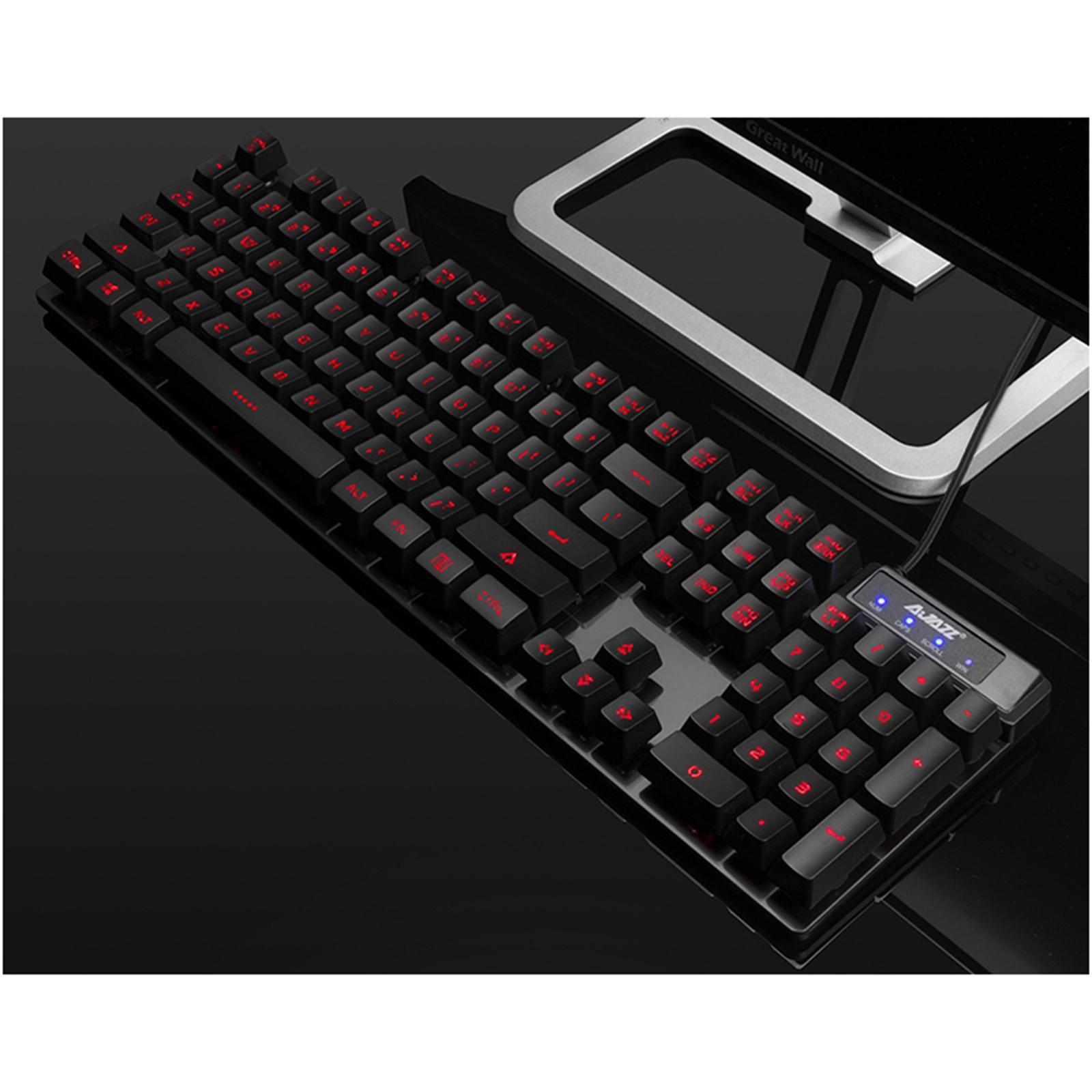 Wired Gaming Keyboard LED Backlit Gaming Keyboard RGB Gaming Rest 104 Keys Keyboard for PC Gamers