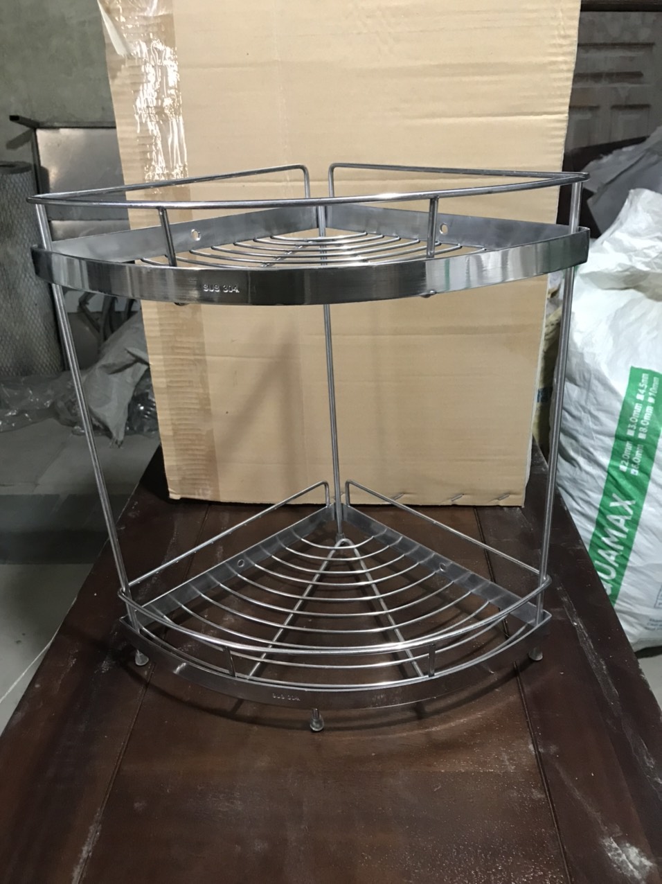 KỆ GÓC INOX 304- KỆ ĐỂ BÀN