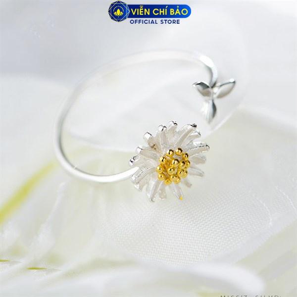 Nhẫn bạc nữ hoa cúc hở chất liệu bạc S925 thời trang phụ kiện trang sức nữ thương hiệu Viễn Chí Bảo N400599