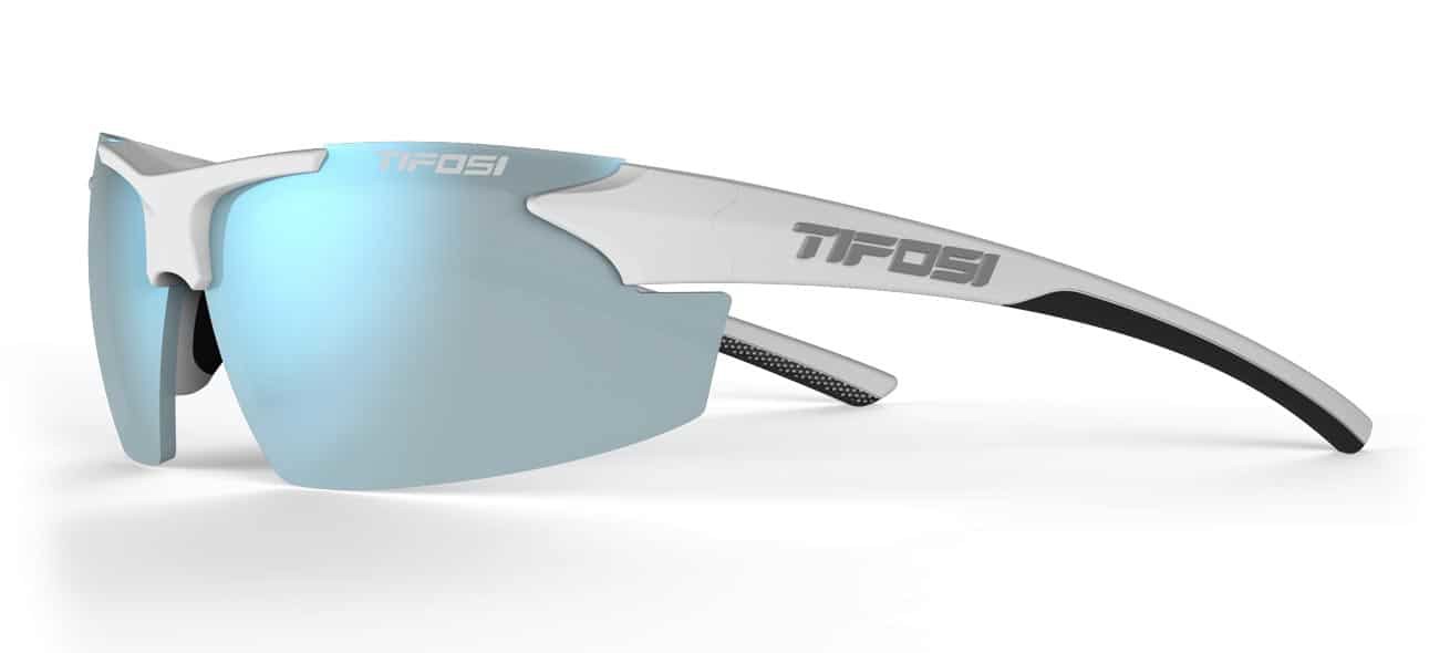Kính Thể Thao Chạy Bộ TIFOSI TRACK WHITE / BLACK Tròng Smoke Bright Blue