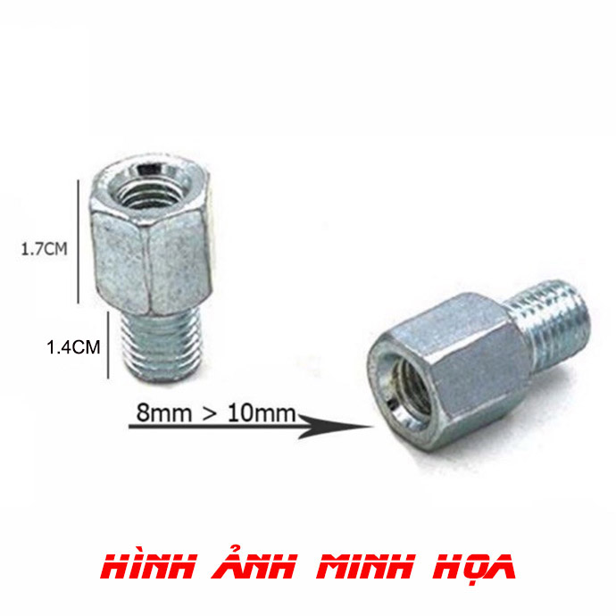 Ốc Nâng Chân Gương, Chân Kính Hậu Loại Chân Ốc 8 Ly Ra Lỗ 10 Ly Ren Thuận MS4587