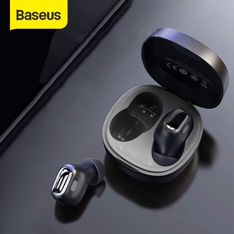 Tai nghe Bluetooth Baseus Encok True Wireless Earphones WM01 (TWS, Bluetooth 5.0, Stereo Earbuds, Touch Control, Noise Cancelling)HÀNG NHẬP KHẨU GIAO MÙA NGẪU NHIÊN