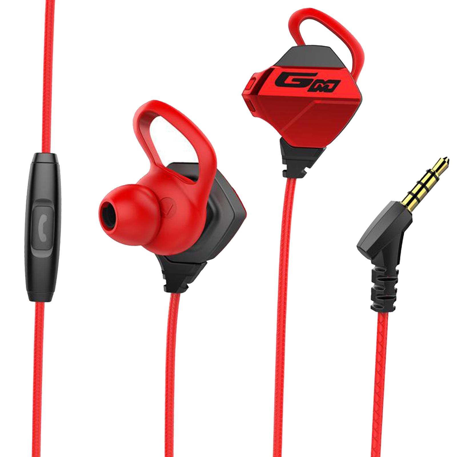 Gaming Earphones & Microphone In Ear Headphones 3.5mm Gold Plated Jack