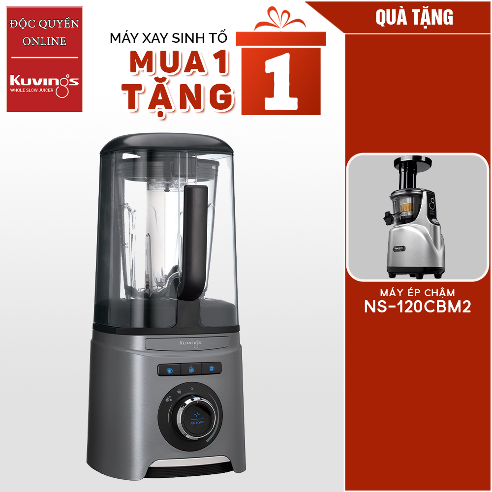 Máy xay sinh tố chân không Kuvings SV-400MB (1.55L) Tặng Máy ép chậm Kuvings NS-120CBM2 (400ml) - Hàng chính hãng