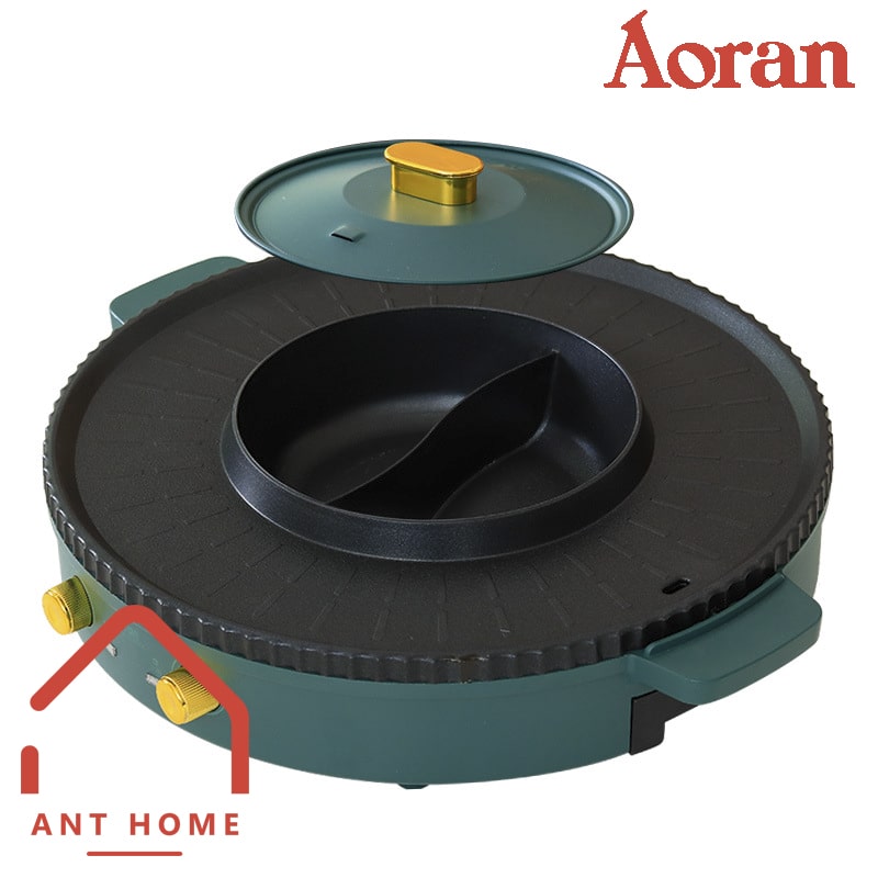 Nồi Lẩu Nướng Đa Năng 2 Trong 1 Aoran size to