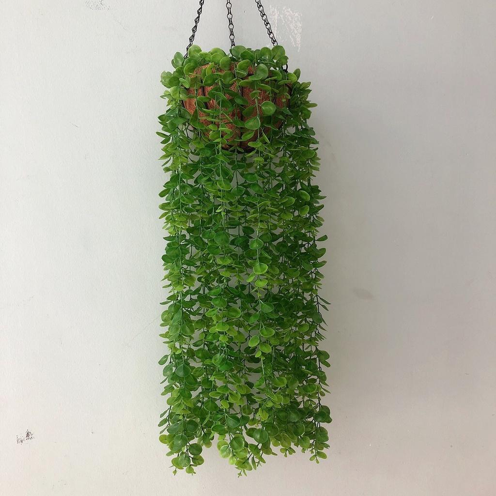 Giỏ lá thường xuân giả loại cao cấp treo tường trang trí tiểu cảnh, ban công xanh mát Flowermini GL-01