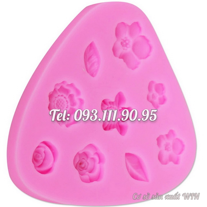 Khuôn silicon làm rau câu các loại hoa - Mã số 1183