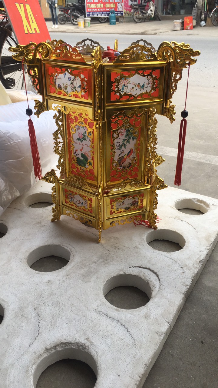 Đèn lồng nhựa lục lăng size lớn