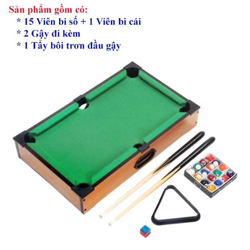 Bàn BI A Mini bằng gỗ kích thước 51x31x9.5cm ảnh thật, bàn bida gỗ