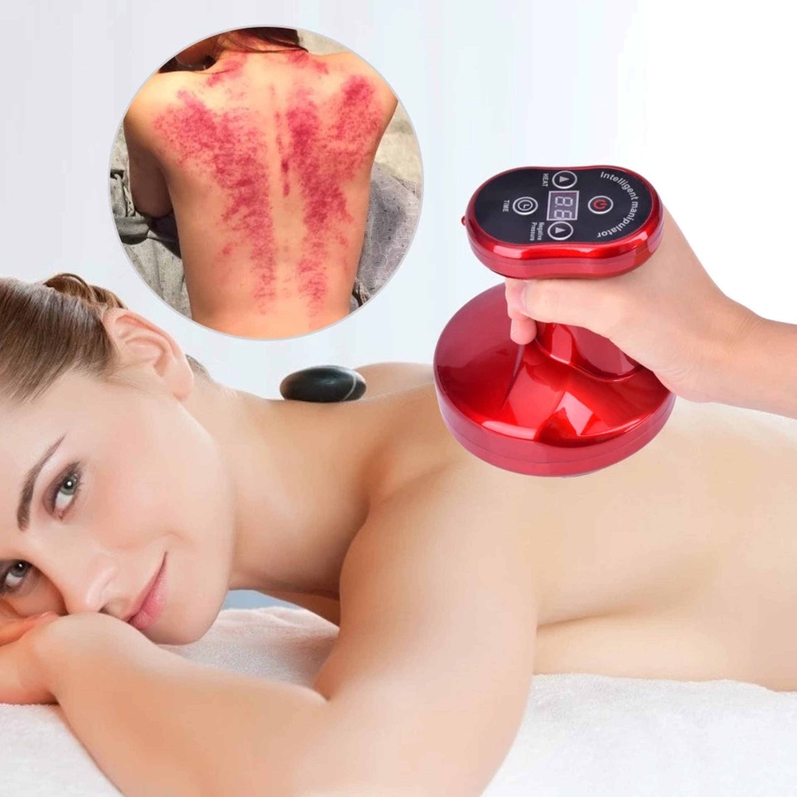 Máy Giác Hơi, Cạo Gió Điện Tử Lưu thông máu, Massage trị nhức mỏi, máy giác hơi không dùng lửa. Máy giác hơi mini tiện lợi không dùng lửa