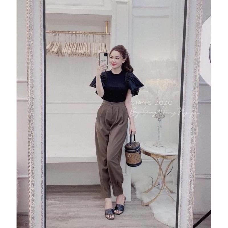Quần Baggy thụng khóa chân xếp ly gấu siêu hot hit