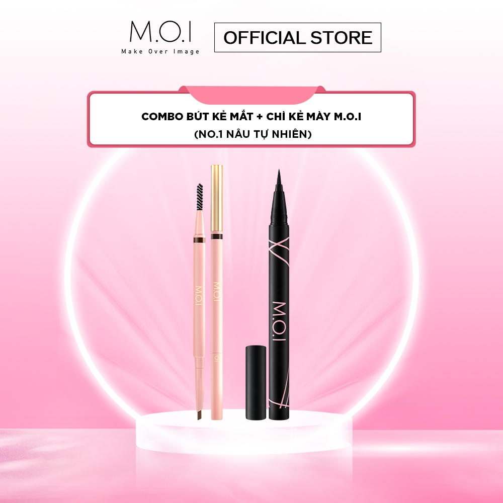 Bộ M.O.I Bút kẻ mắt nước M.O.I Perfect Shape Eyeliner + Chì kẻ mày Perfect Shape Eyebrow Pencil