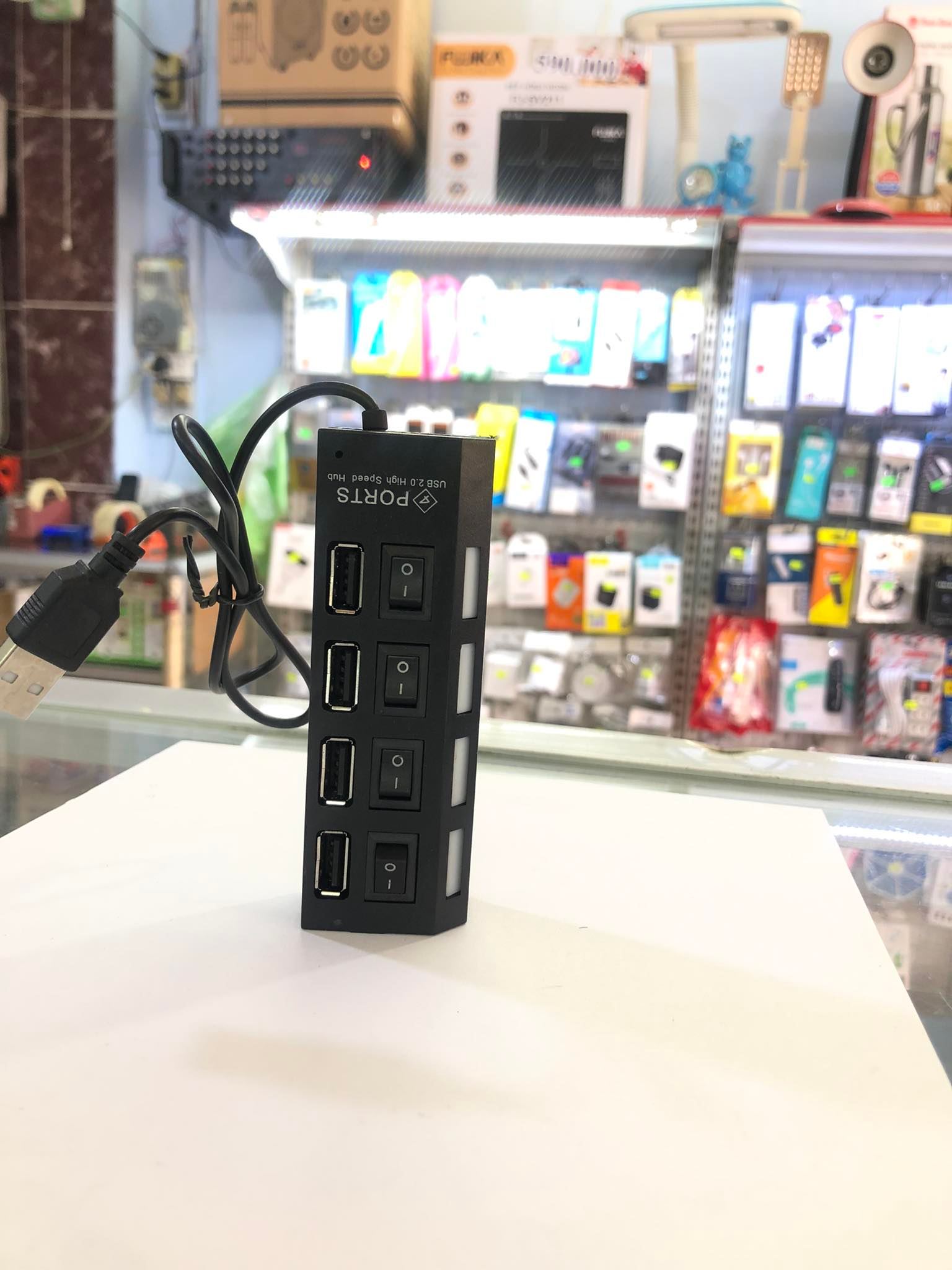 Hub CHIA CỔNG USB 4 port 4 công tắc xịn