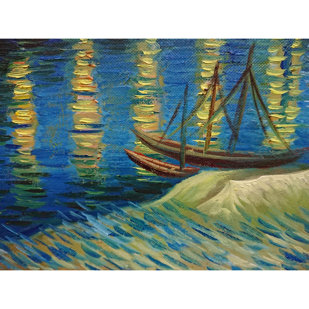 Tranh Sơn Dầu Vẽ Tay - Sao Đêm 30x40cm