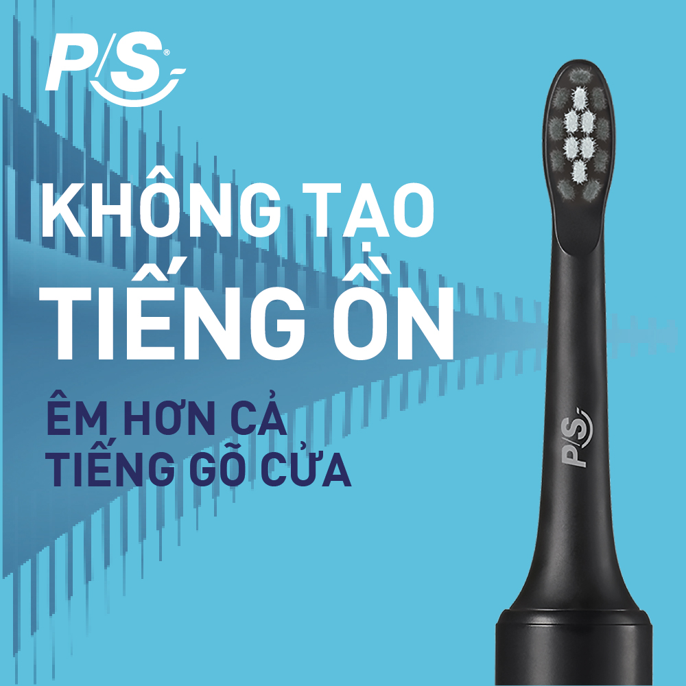 Bộ bàn Chải Điện P/S Sonic Expert Chuyên Gia Sóng Âm - Công Nghệ Sóng Âm, Chải Sạch Mảng Bám Tới 8X - Đen Glowy