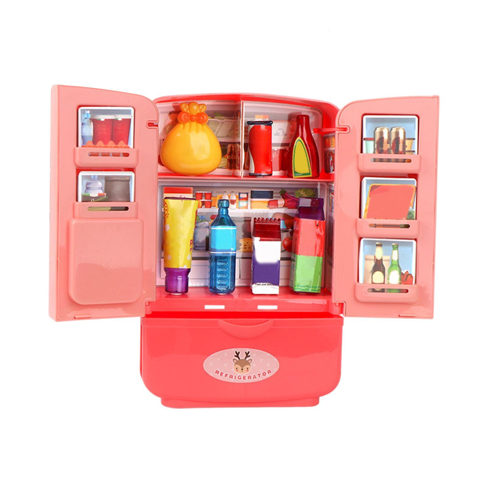 Simulation Refrigerator Food Kitchen Toys Kids Pretend Role Play Toy