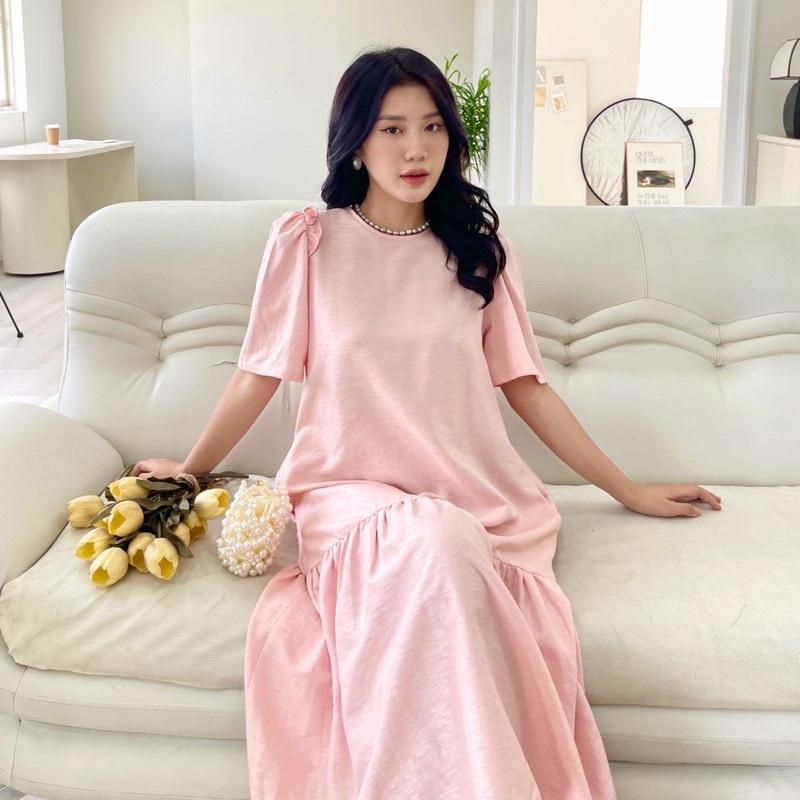 LISA DRESS Đầm suông tay phồng nhũ