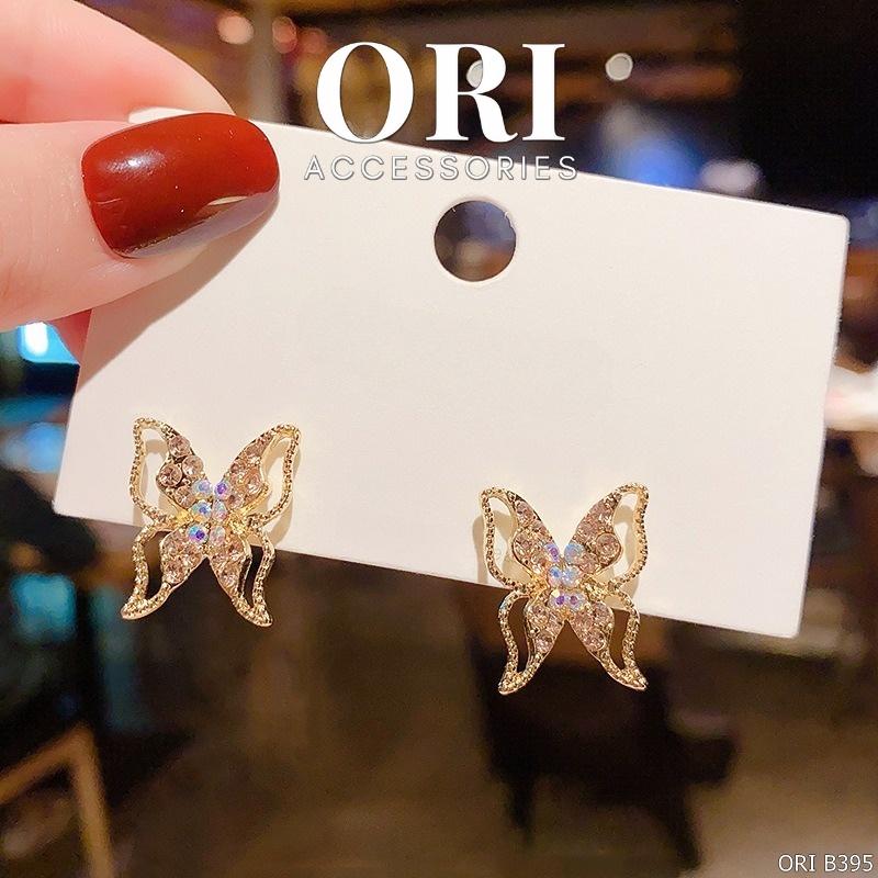 Bông tai nữ Cánh bướm đính đá Amyas xinh xắn thời trang ORI ACCESSORIES B395